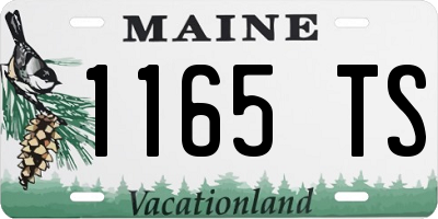 ME license plate 1165TS