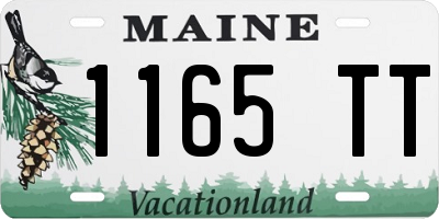 ME license plate 1165TT