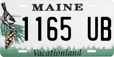 ME license plate 1165UB