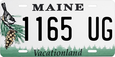 ME license plate 1165UG