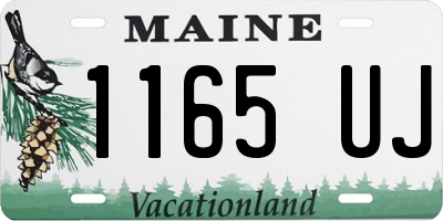 ME license plate 1165UJ