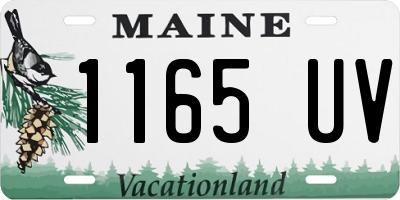 ME license plate 1165UV