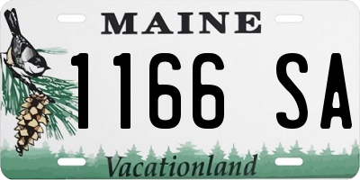 ME license plate 1166SA