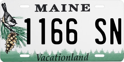 ME license plate 1166SN