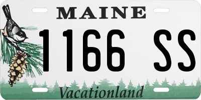 ME license plate 1166SS