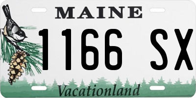 ME license plate 1166SX