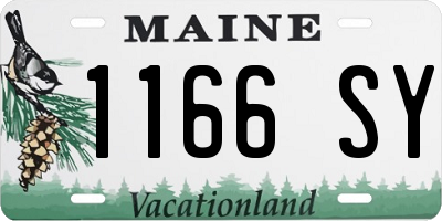 ME license plate 1166SY
