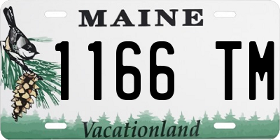 ME license plate 1166TM