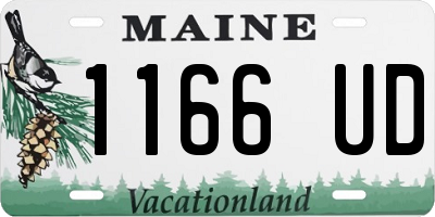 ME license plate 1166UD