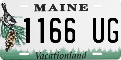ME license plate 1166UG