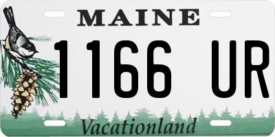 ME license plate 1166UR