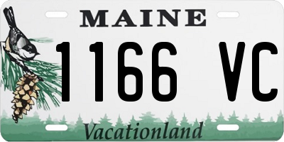ME license plate 1166VC