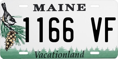 ME license plate 1166VF