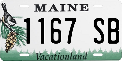 ME license plate 1167SB