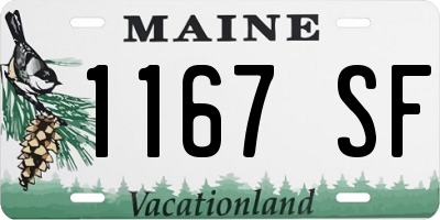 ME license plate 1167SF