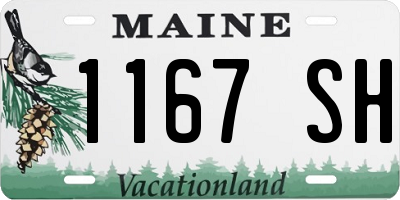 ME license plate 1167SH