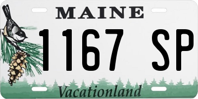 ME license plate 1167SP