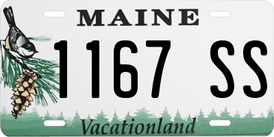 ME license plate 1167SS