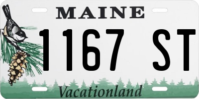 ME license plate 1167ST