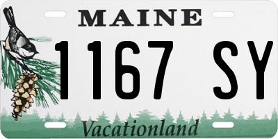 ME license plate 1167SY