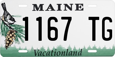 ME license plate 1167TG