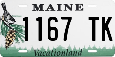 ME license plate 1167TK