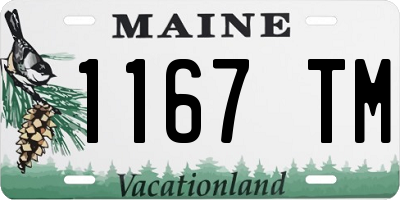 ME license plate 1167TM