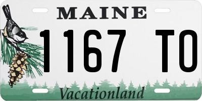 ME license plate 1167TO