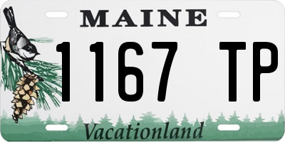 ME license plate 1167TP
