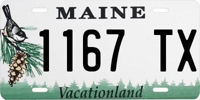 ME license plate 1167TX