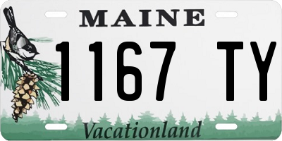 ME license plate 1167TY