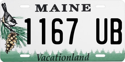 ME license plate 1167UB