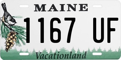 ME license plate 1167UF