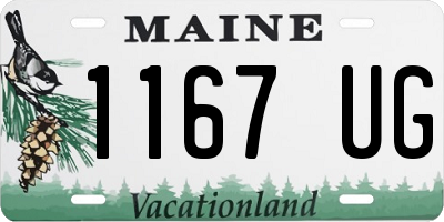 ME license plate 1167UG