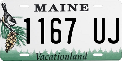 ME license plate 1167UJ