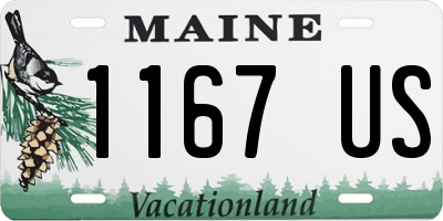 ME license plate 1167US