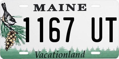 ME license plate 1167UT