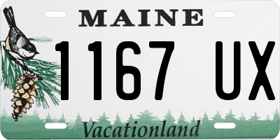 ME license plate 1167UX