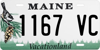 ME license plate 1167VC