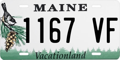 ME license plate 1167VF