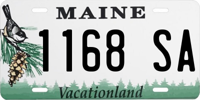 ME license plate 1168SA