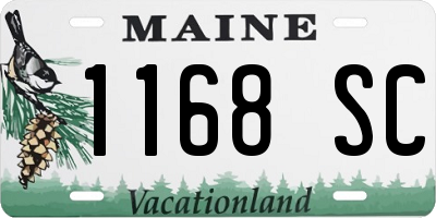 ME license plate 1168SC