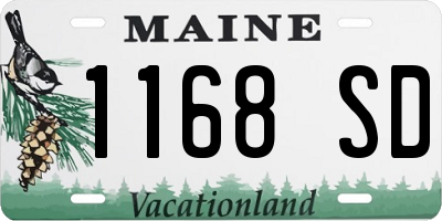 ME license plate 1168SD