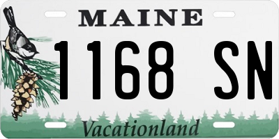 ME license plate 1168SN