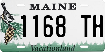ME license plate 1168TH