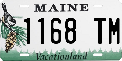 ME license plate 1168TM
