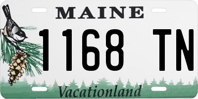 ME license plate 1168TN