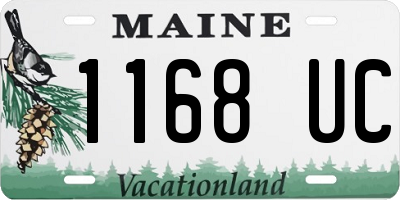 ME license plate 1168UC