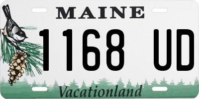 ME license plate 1168UD