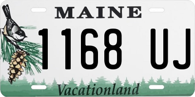 ME license plate 1168UJ